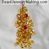 Beaded Golden Christmas Tree