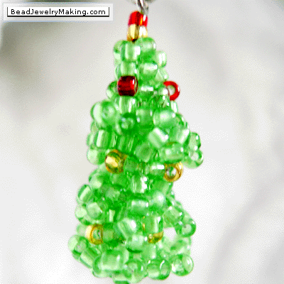 Large Jewelry Tree on Beaded Light Green Christmas Tree