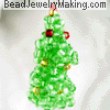 Beaded Light Green Christmas Tree