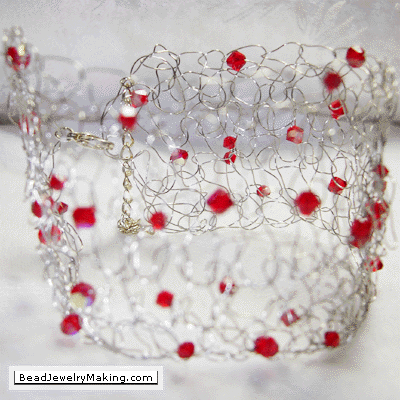 Bead Jewelry Bracelet on Crystal Wire Knit Bracelet   Bead Jewelry Making