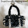 Beaded Bag Charm - Sports