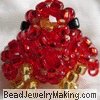 Beaded red canary bird