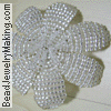beaded flower brooch