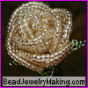 Beaded champagne rose