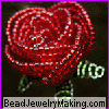 Beaded red rose