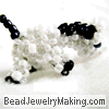 3-D Beaded White Pony