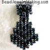 Beaded Black Tie