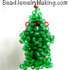 Beaded Dark Green Christmas Tree