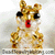 Beaded 3-D Gold Squirrel