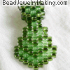 Beaded Green Tie