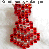 Beaded Red Tie