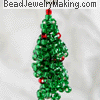 Beaded Sparkling Green Christmas Tree