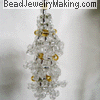 Beaded White Christmas Tree