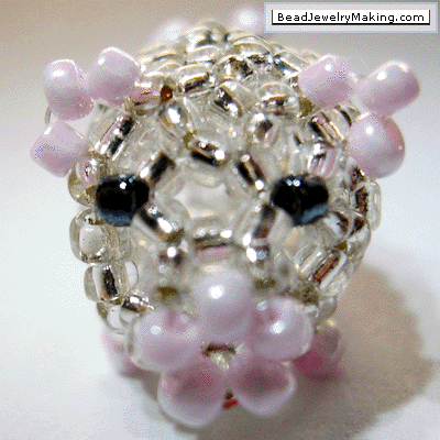 Beaded Pig Charm