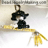 3D Beaded Witch Charm