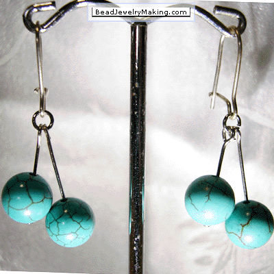 Blue Marble Earring