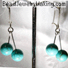 Blue Marble Earrings