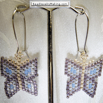 Peyote Butterfly Earring