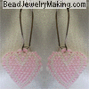 Peyote Heart Earrings