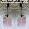 Peyote Pink Rose Earrings