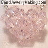 Beaded 3D Crystal Heart