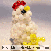 Beaded 3D Chicken Charm