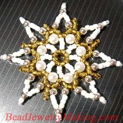 Beaded Snowflake Star