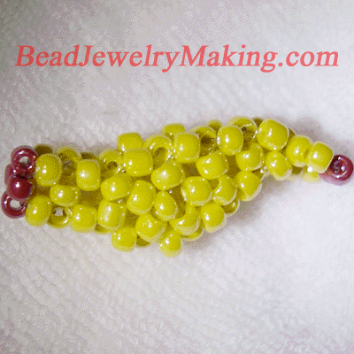 Beaded Banana Charm