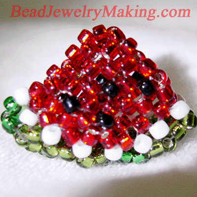 Beaded Watermelon Charm