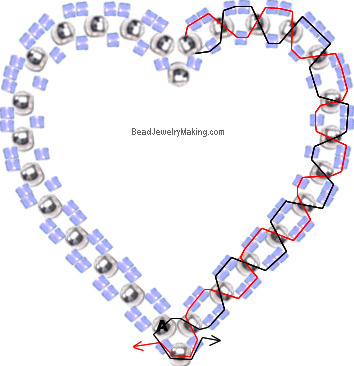 Beaded Heart In Heart