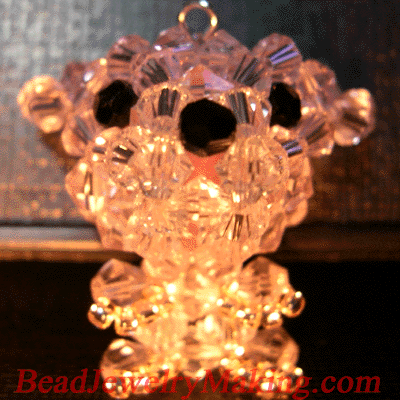 Pink Big Head Bear Front View