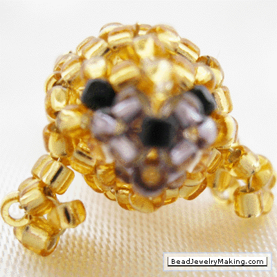 Beaded Golden Seal Front View
