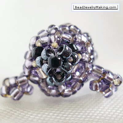 Beaded Purple Seal Front View