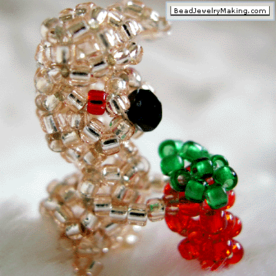 Beaded Rabbit Side View