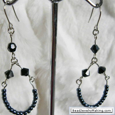 Black Crystal Earring