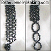 black triangle weave bracelet