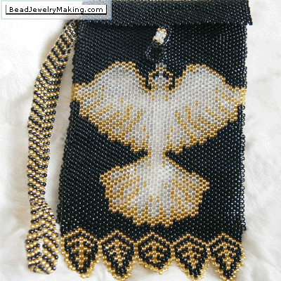 Beaded Phoenix Purse