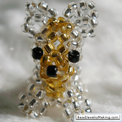 Beaded Silver Chihuahua