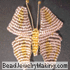 beaded butterfly brooch