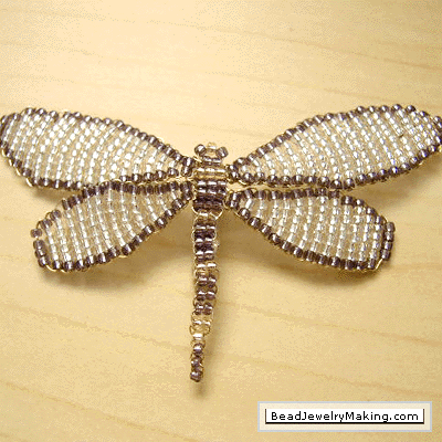 Beaded Dragonfly Brooch