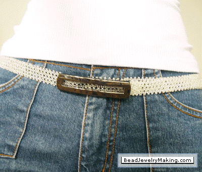 Beaded Skinny Belt