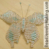 butterfly beaded brooch