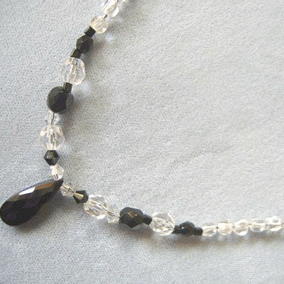 Black Swarovski Briolette By Anna Daley - Bead Artist