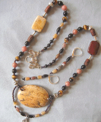 Leopard Skin Jasper Necklace By Anna Daley