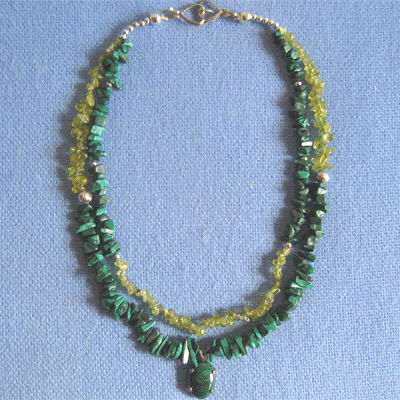 Malachite / Peridot Combo By Anna Daley - Bead Artist