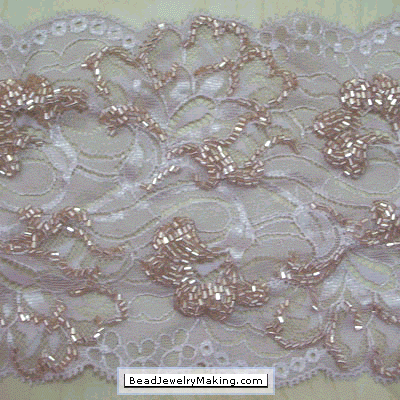 Bead Embroidery Belt Close Up View