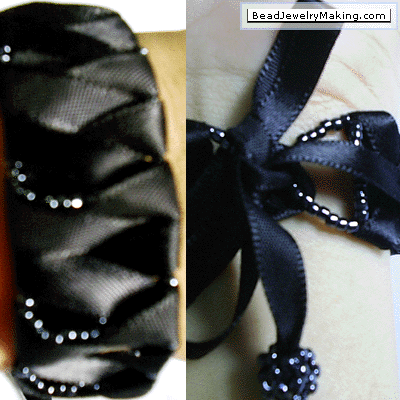 Black Ribbon Bracelet