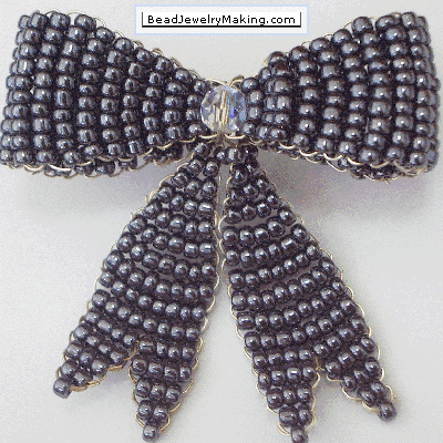 Black Ribbon Brooch