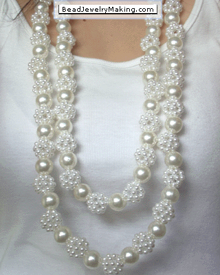 Beaded Pearl Necklace