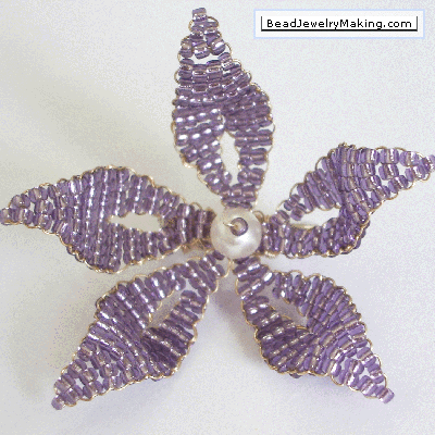 Purple Flower Brooch